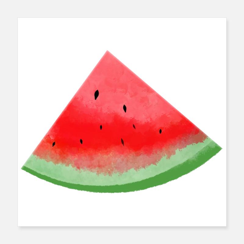 Watermelons piece watercolor Poster 16" x 16" (40x40 cm)