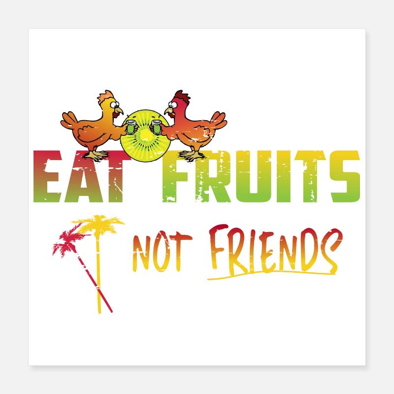 Veganer Spruch Poster 40x40 cm