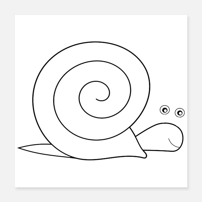 Escargot Poster 40 x 40 cm