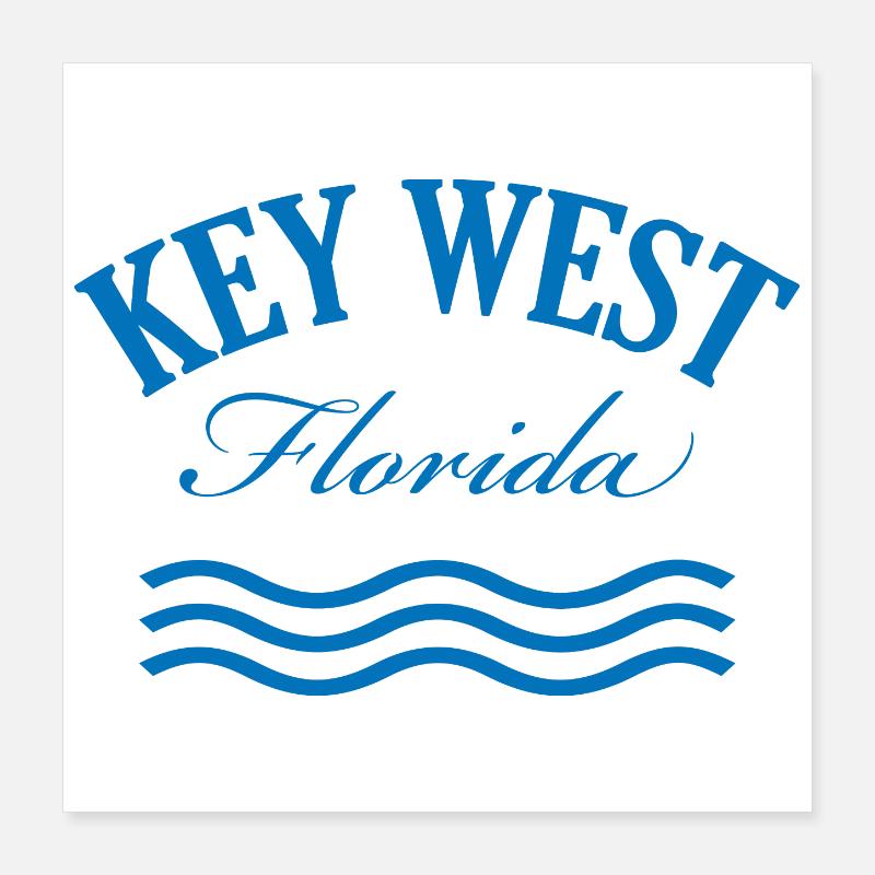 Key West Florida Küstendesign Poster 40x40 cm
