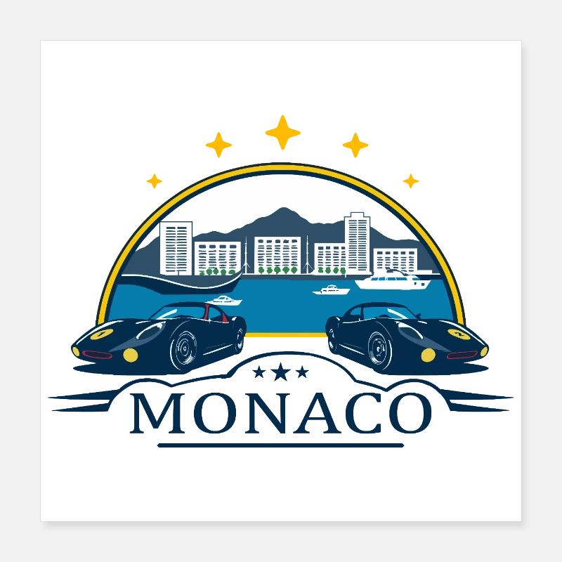 Monaco Race Poster 16" x 16" (40x40 cm)