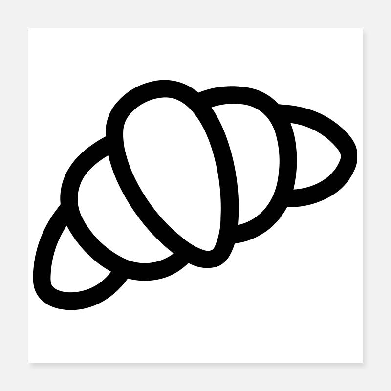 croissant Poster 40 x 40 cm