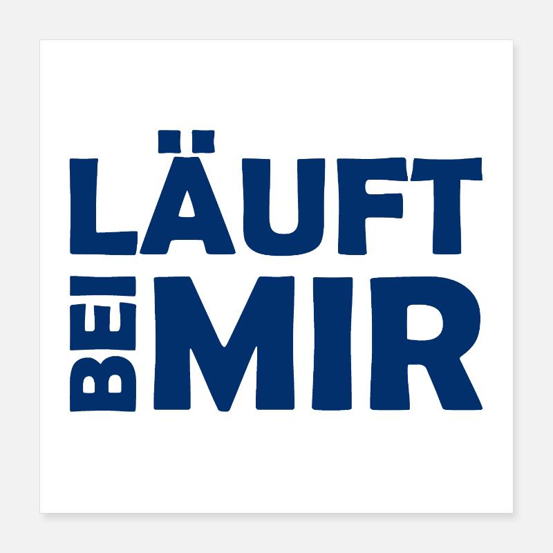 Il court avec moi - Belle expression - Course Poster 40 x 40 cm