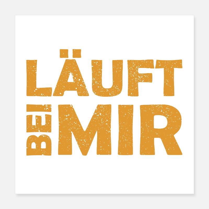 Il court avec moi - Belle expression - Course Poster 40 x 40 cm