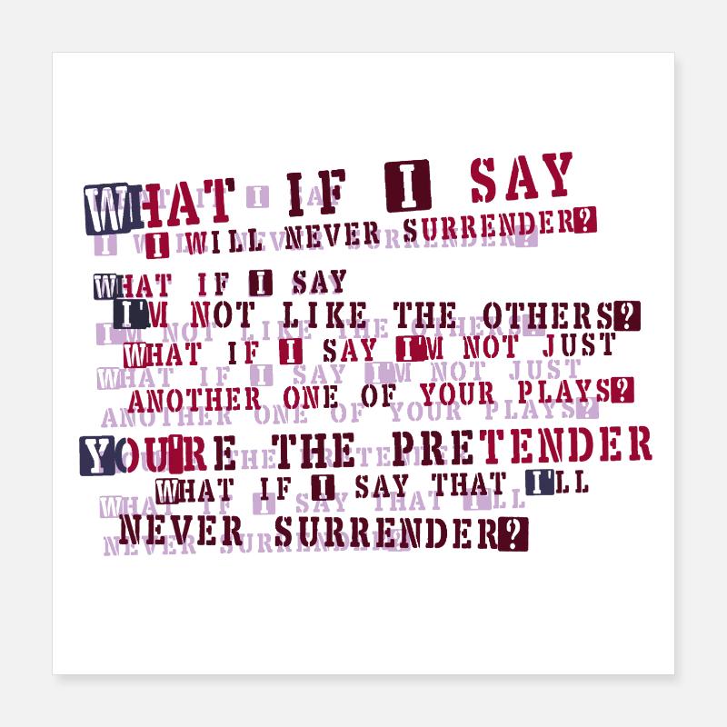 Relentless Resolve Typography Poster 16" x 16" (40x40 cm)