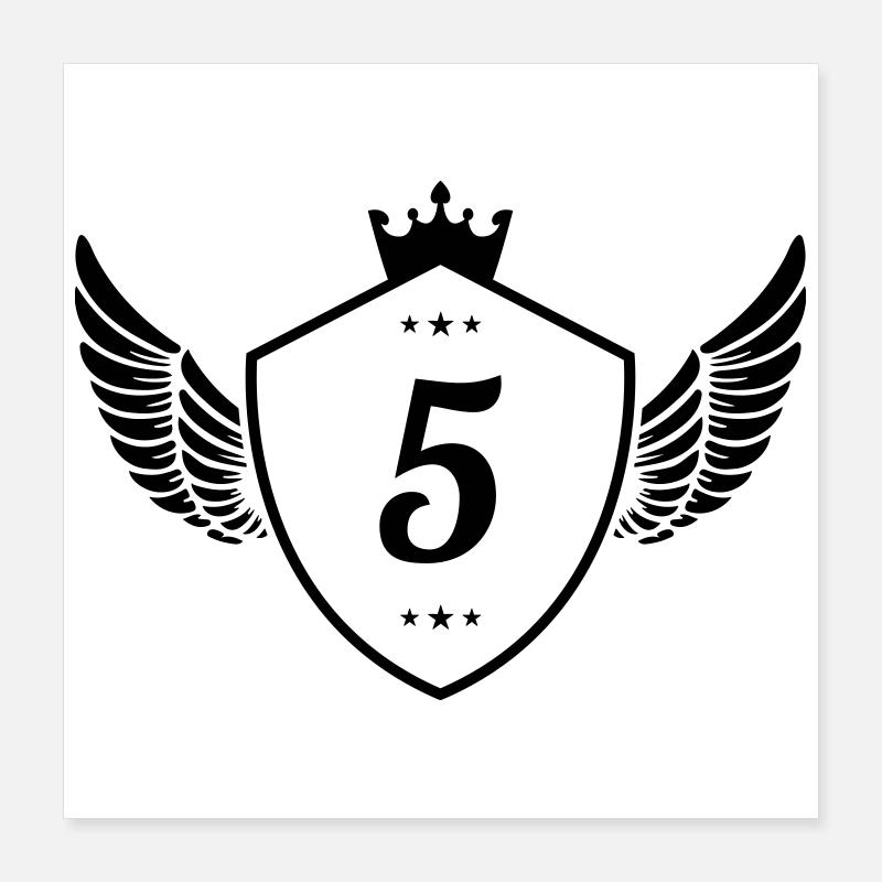 5 Blason Poster 40 x 40 cm
