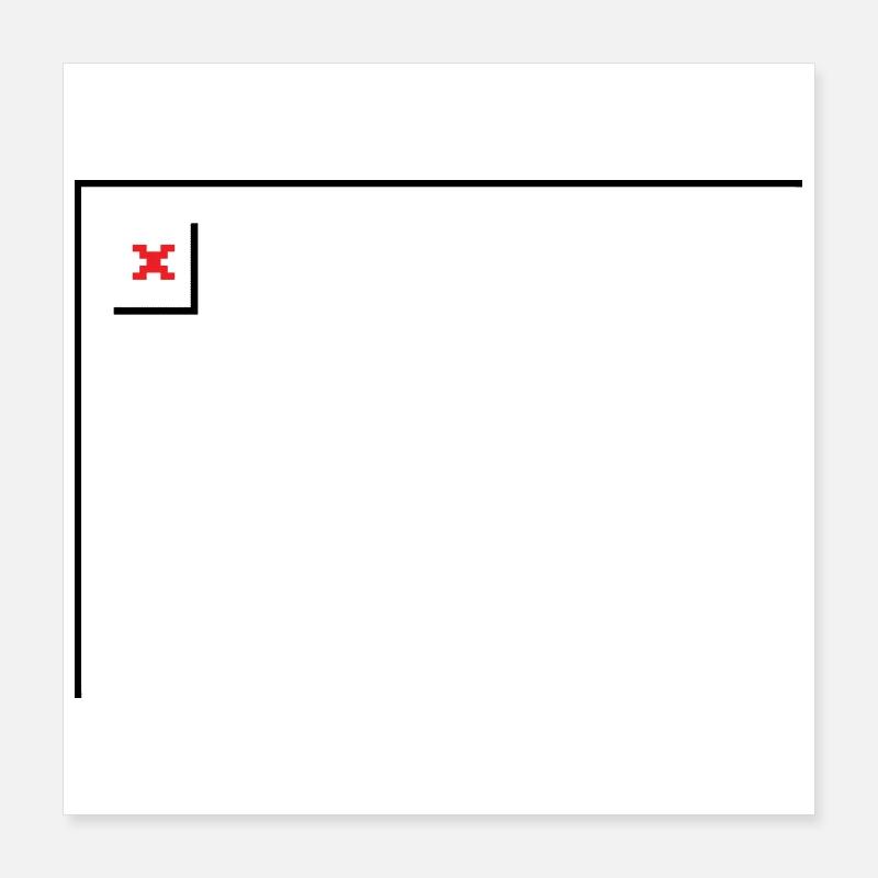 Missing Image – File Not Found Querformat Poster 40x40 cm