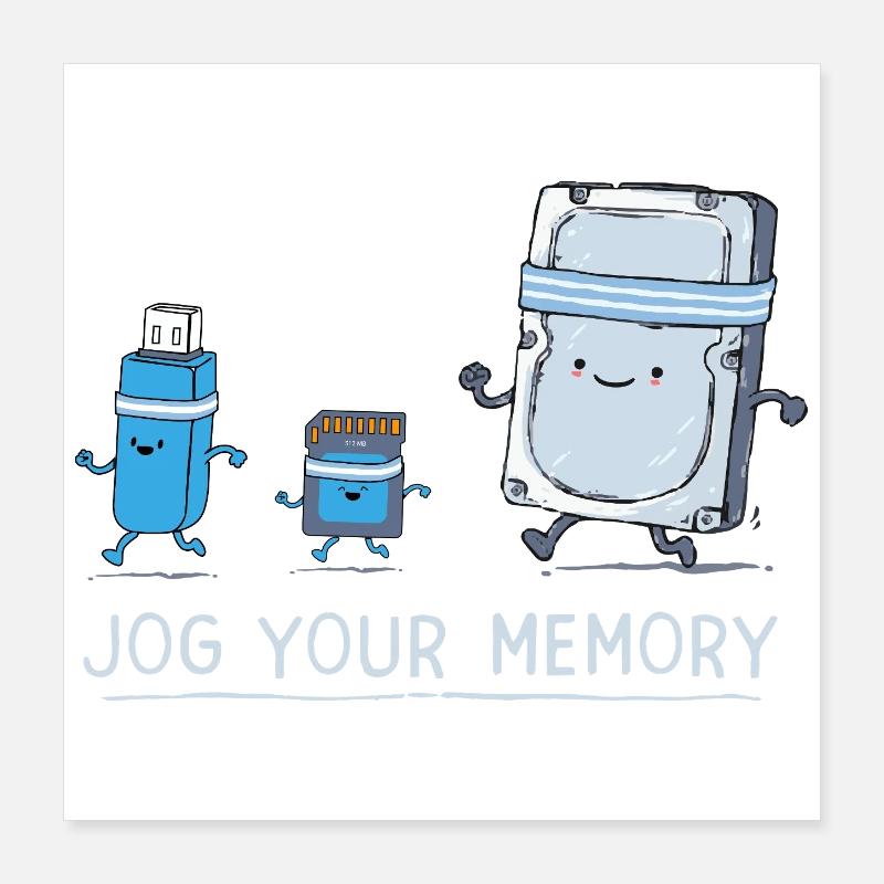Softwareingenieur IT-Support J-og Your Memory Gym Poster 40x40 cm