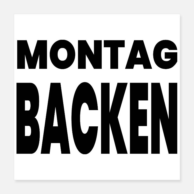 Backen Poster 40x40 cm