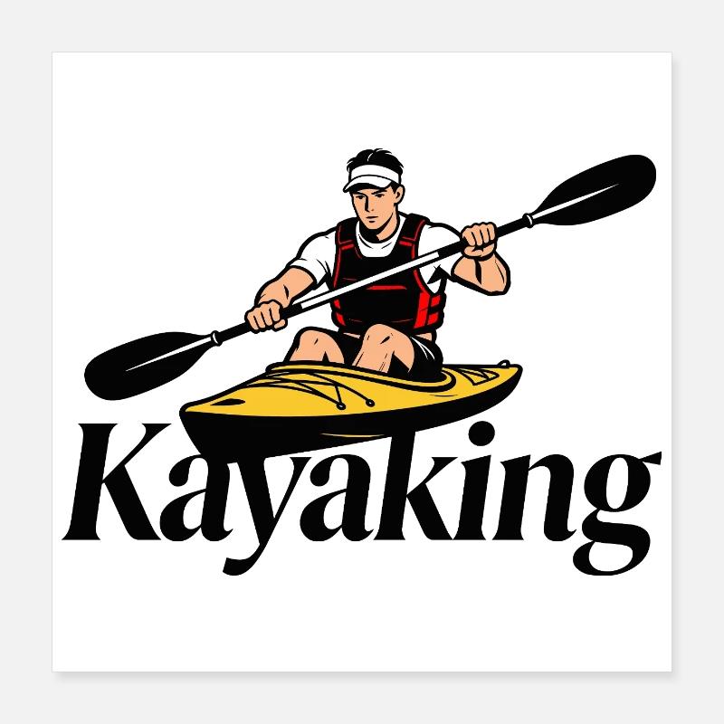 Kayak Poster 40 x 40 cm