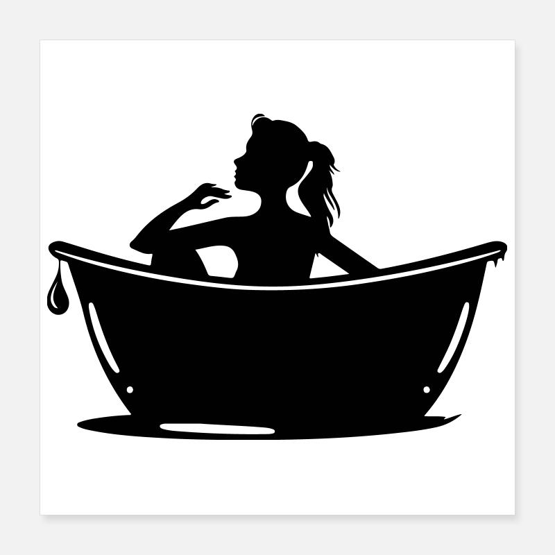 Entretien de la baignoire Poster 40 x 40 cm