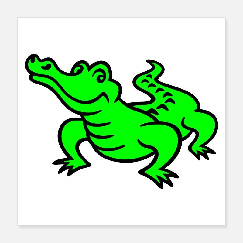 crocodile (a) Poster 40 x 40 cm
