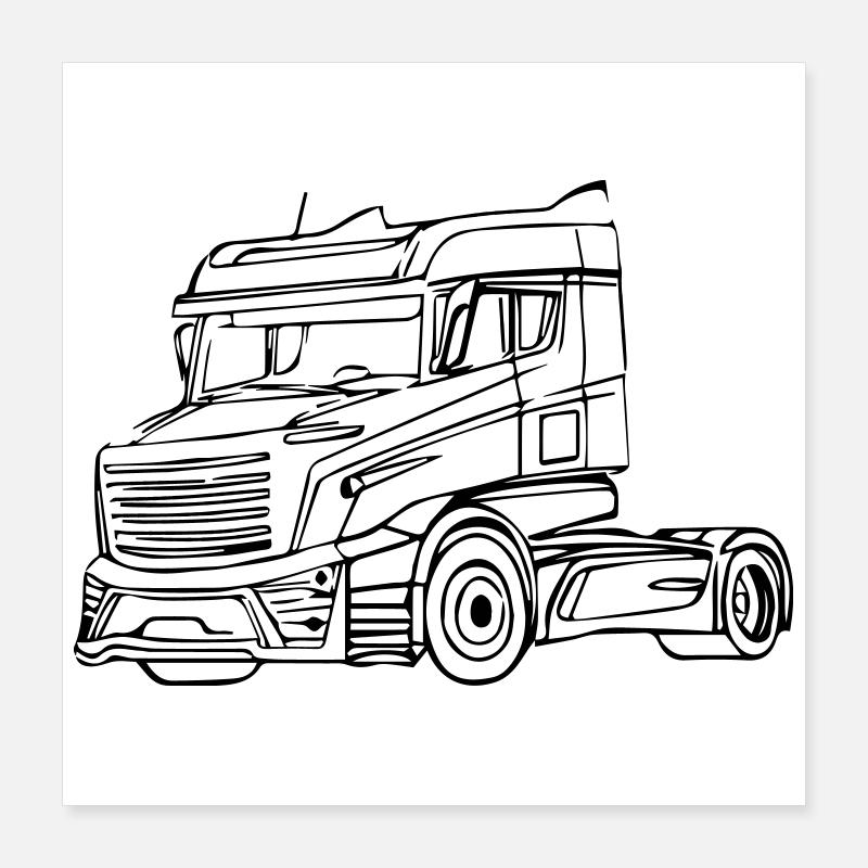 Camion Brummi Poster 40 x 40 cm