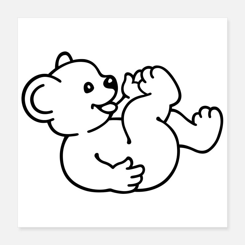 little bear (rd) Poster 40 x 40 cm