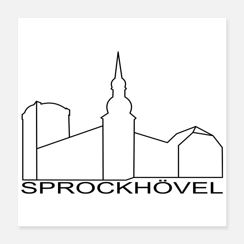 Sprockhövel Poster 40x40 cm
