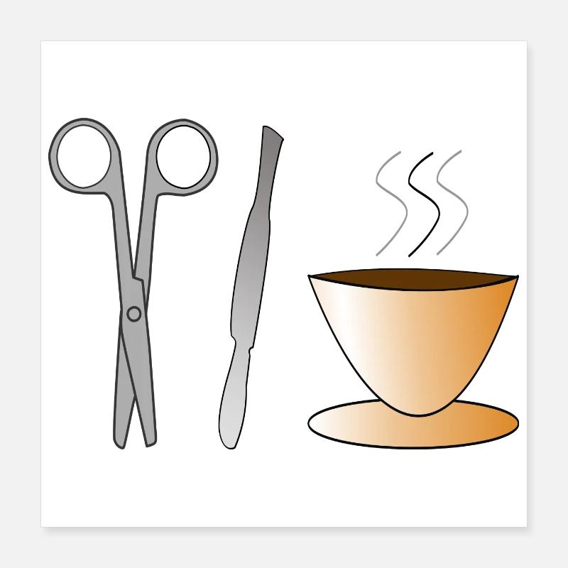 Surgeon Surgeon Surgery Surgery Coffee Gift Poster 16" x 16" (40x40 cm)