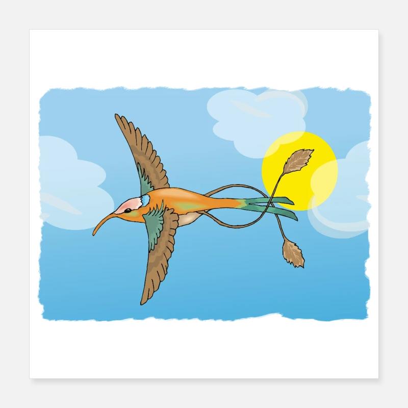 Le colibri Poster 40 x 40 cm