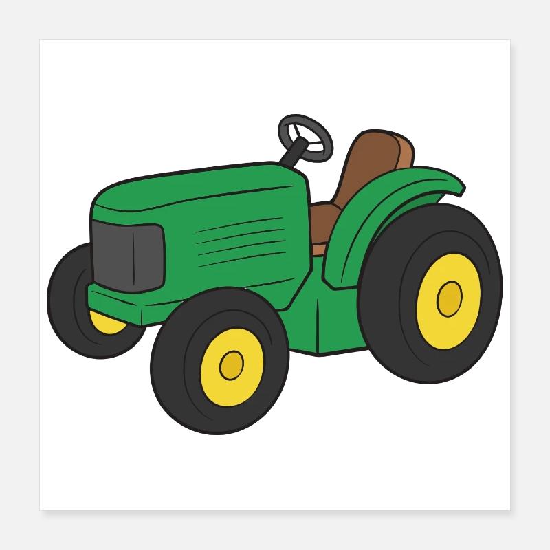 Tractor Poster 16" x 16" (40x40 cm)