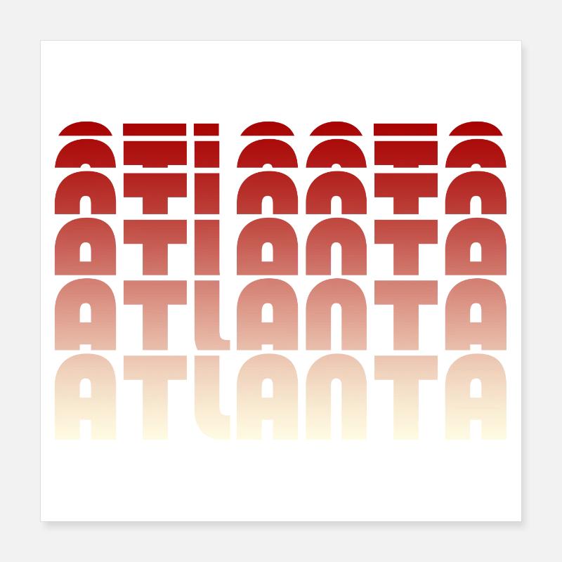 Atlanta Gradient Pattern Poster 16" x 16" (40x40 cm)