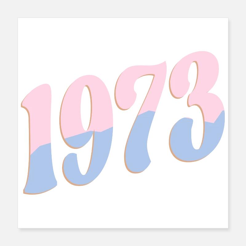 Cadeaux d’anniversaire 1973 Rétro Poster 40 x 40 cm