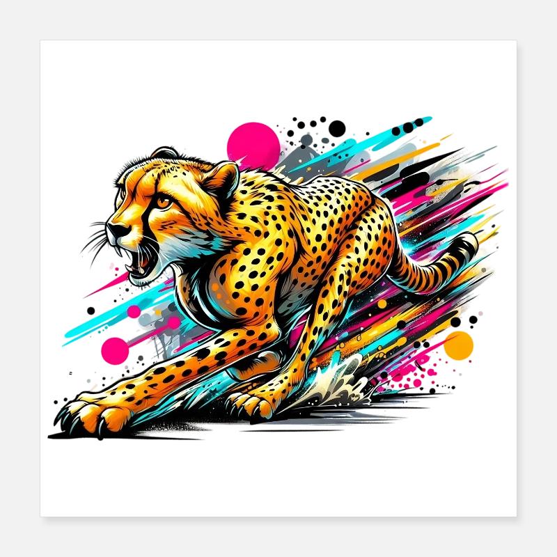 Guépard Poster 40 x 40 cm