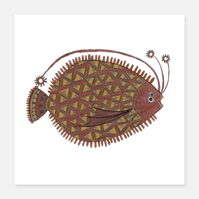 Die_Flunder_2 Poster 40 x 40 cm