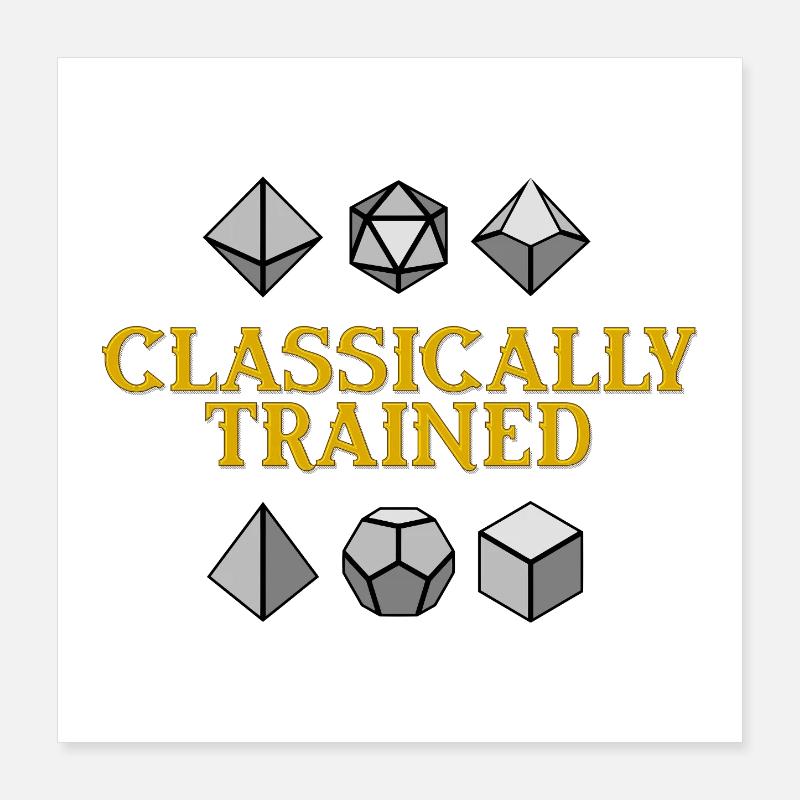 Dés géométriques de formation classique Poster 40 x 40 cm