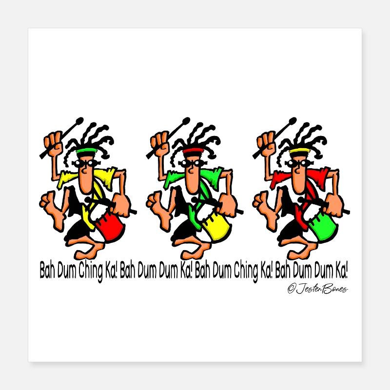 Funky Drummers Poster 16" x 16" (40x40 cm)