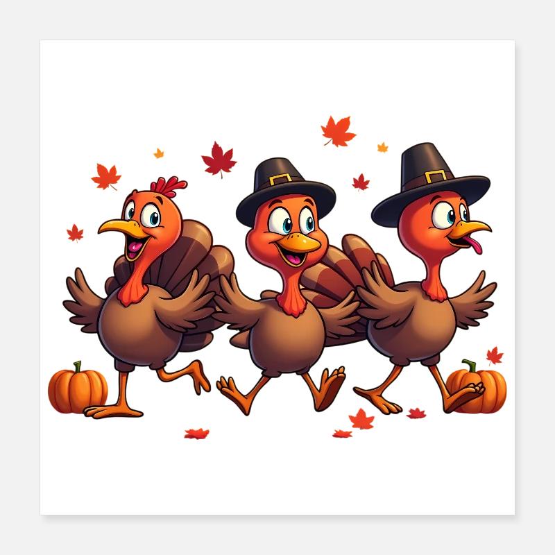 Bébé dinde de Thanksgiving Poster 40 x 40 cm