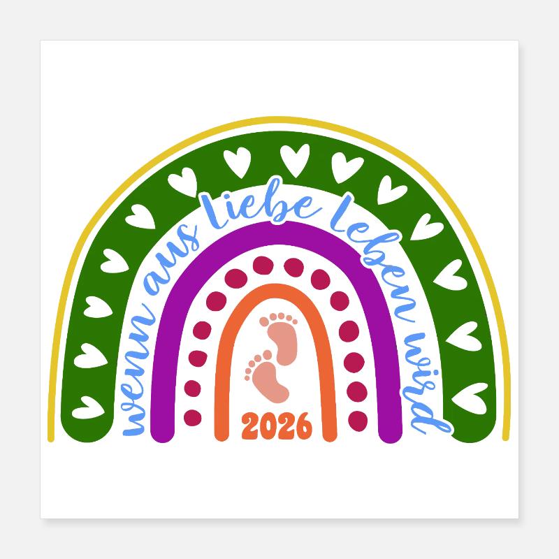 Quand l’amour devient vie - Bébé 2026 Poster 40 x 40 cm