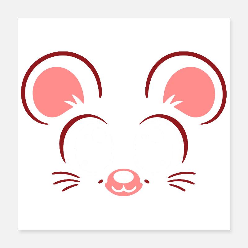 Mouse | Big Face Costume Carnival Disguise Poster 16" x 16" (40x40 cm)