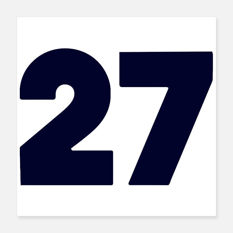 Fett 27 Numerisches Emblem Poster 40x40 cm