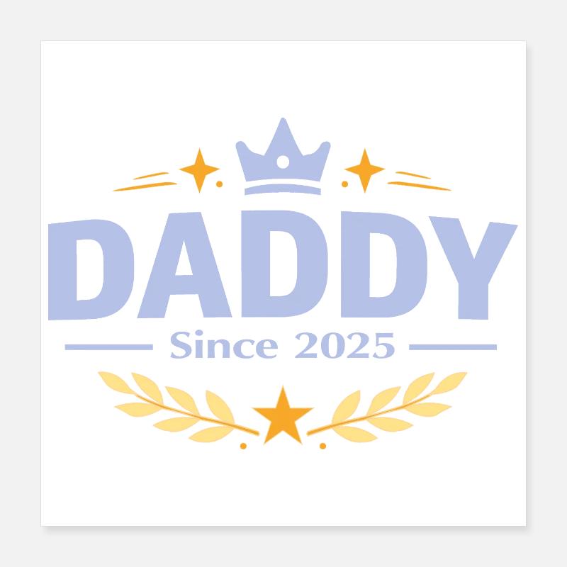 Papa seit 2026 – Proud Dad Design Poster 40x40 cm