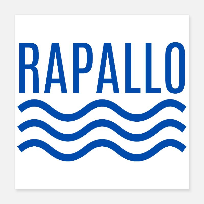 Rapallo Seawave-Emblem Poster 40x40 cm