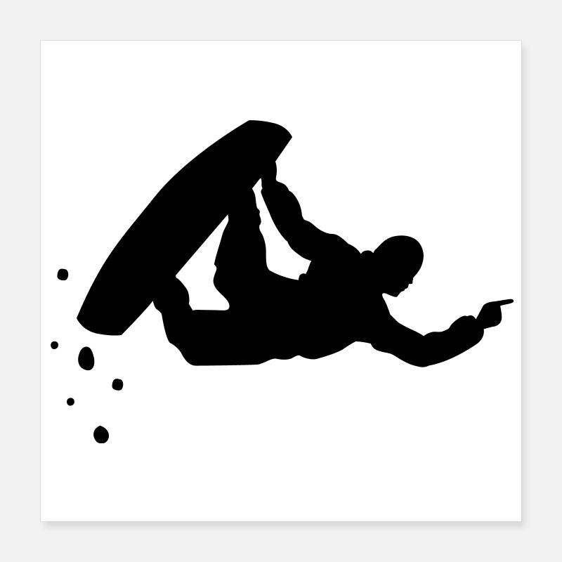 snowboard Poster 40x40 cm