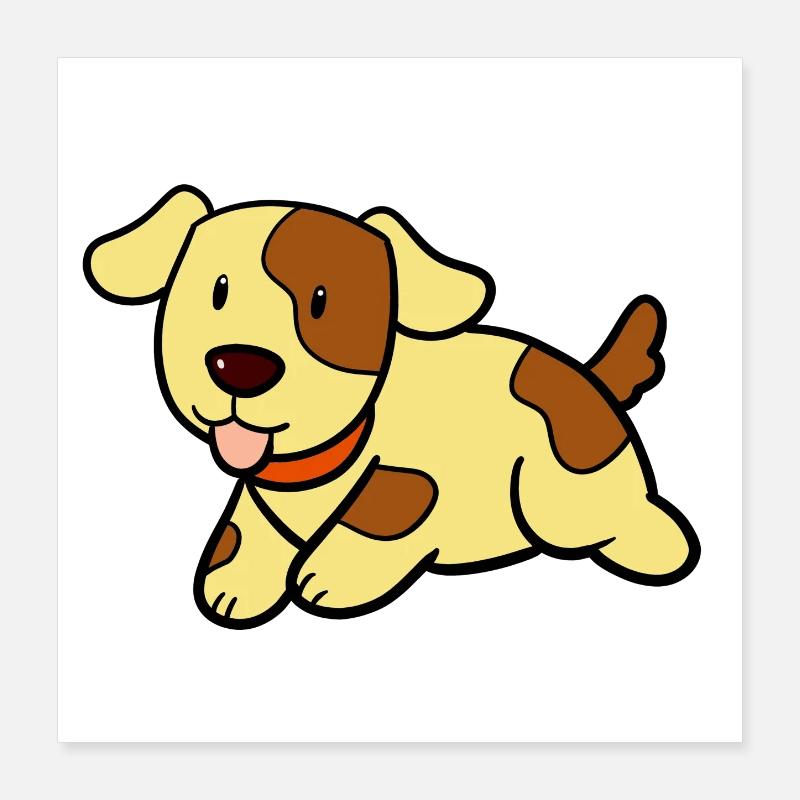 Chien mignon Poster 40 x 40 cm
