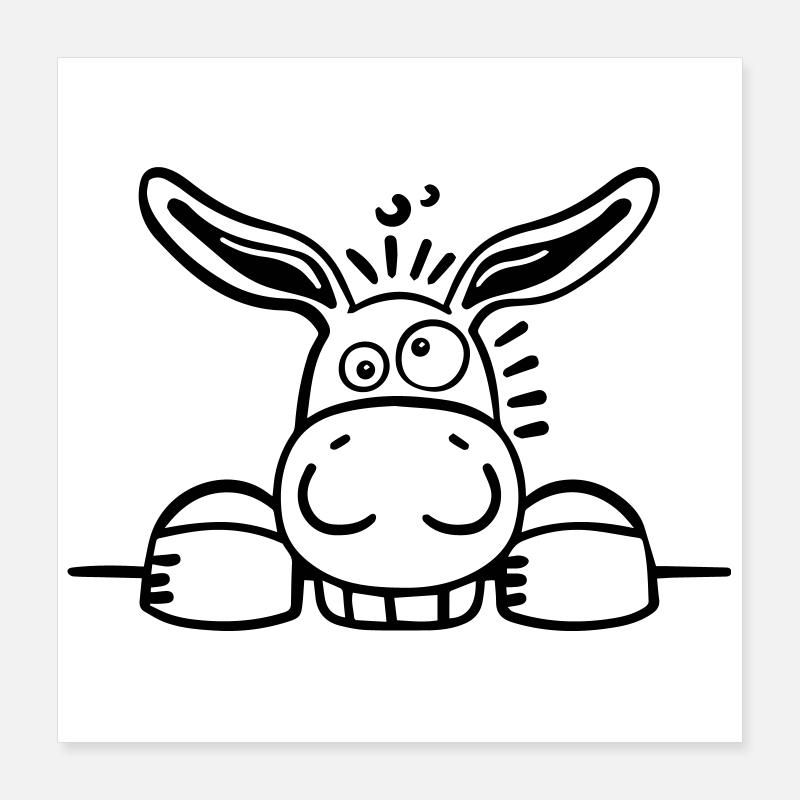 Happy Donkey Poster 16" x 16" (40x40 cm)