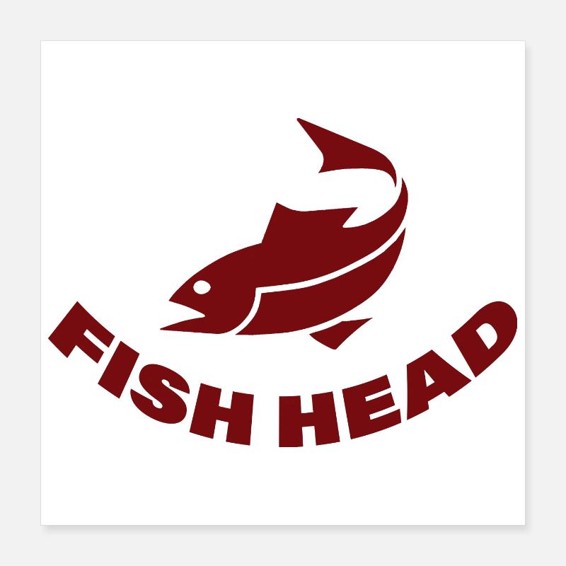 FISH HEAD Poster 16" x 16" (40x40 cm)