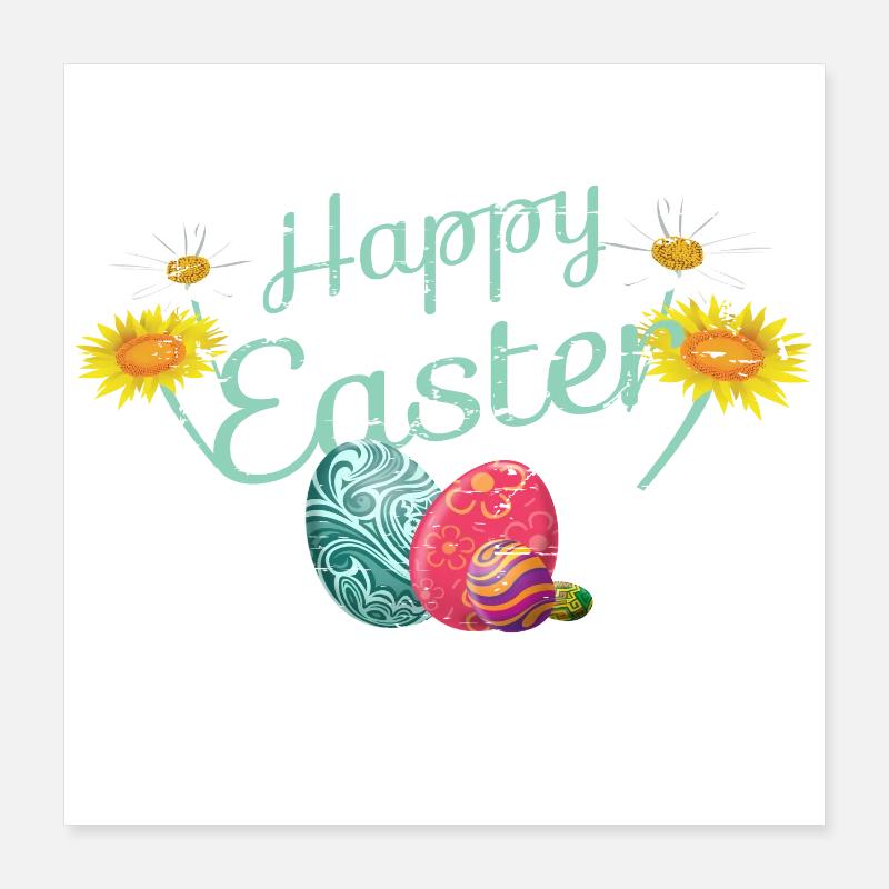 Happy Easter Poster 16" x 16" (40x40 cm)