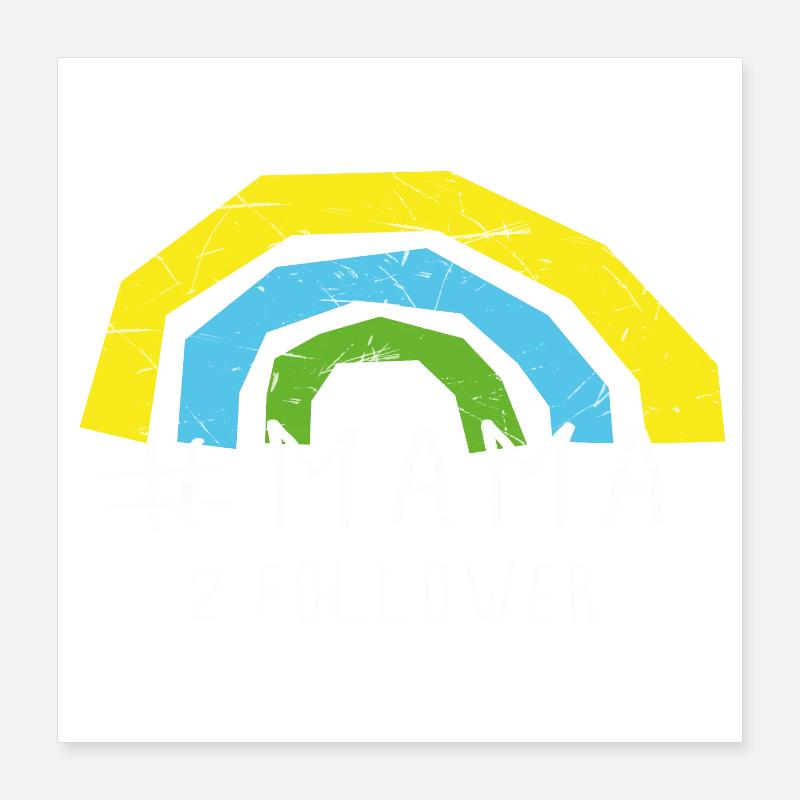 Mama, 2 follower, twins, 2-fold mom Poster 16" x 16" (40x40 cm)