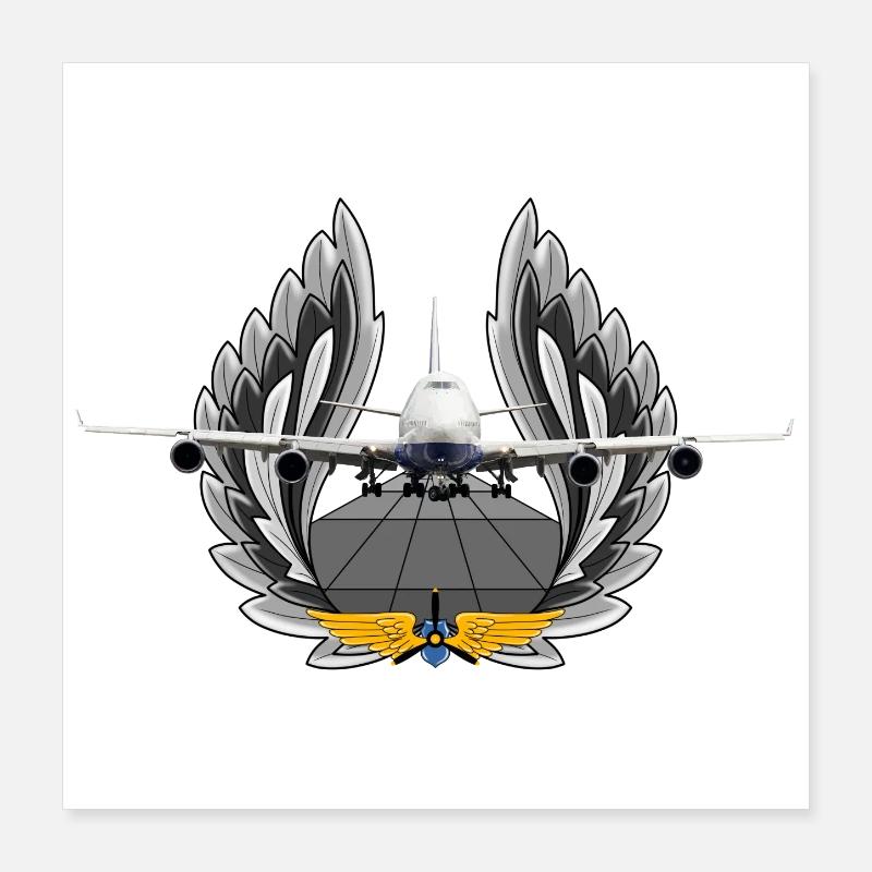 B 747 Poster 40x40 cm