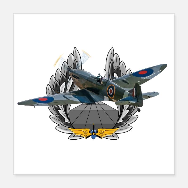 Spitfire Poster 40 x 40 cm