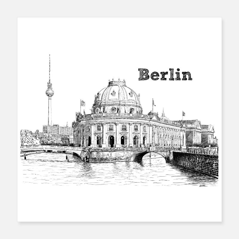 Berlin Poster 40 x 40 cm