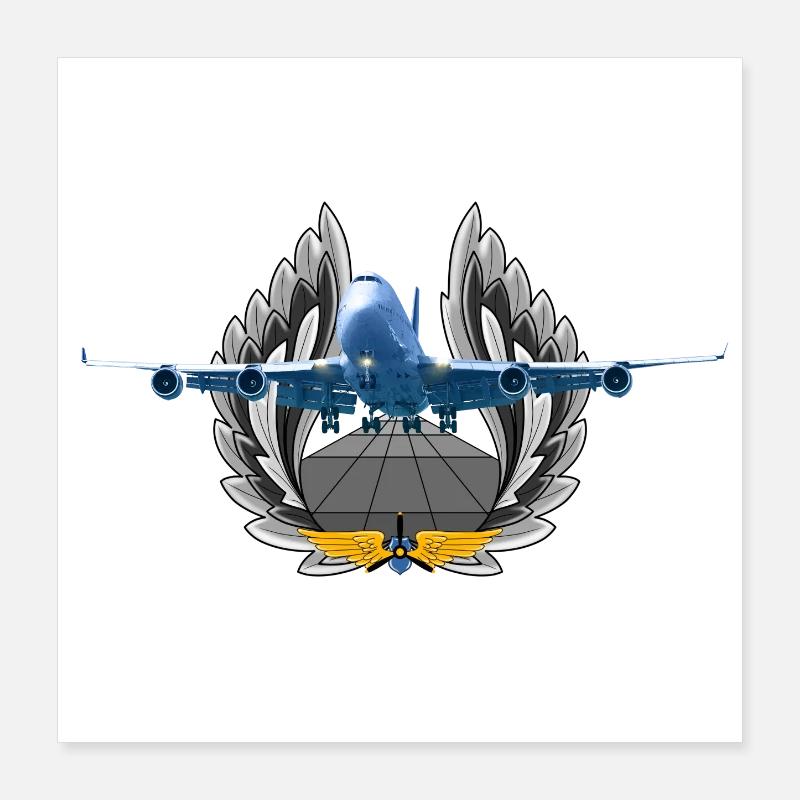 B 747 Poster 40x40 cm