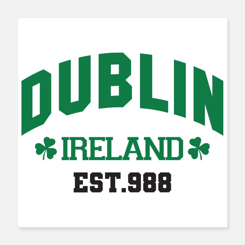 Dublin - Irlande Poster 40 x 40 cm