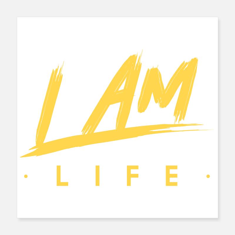 I am life zen motivation Poster 40 x 40 cm
