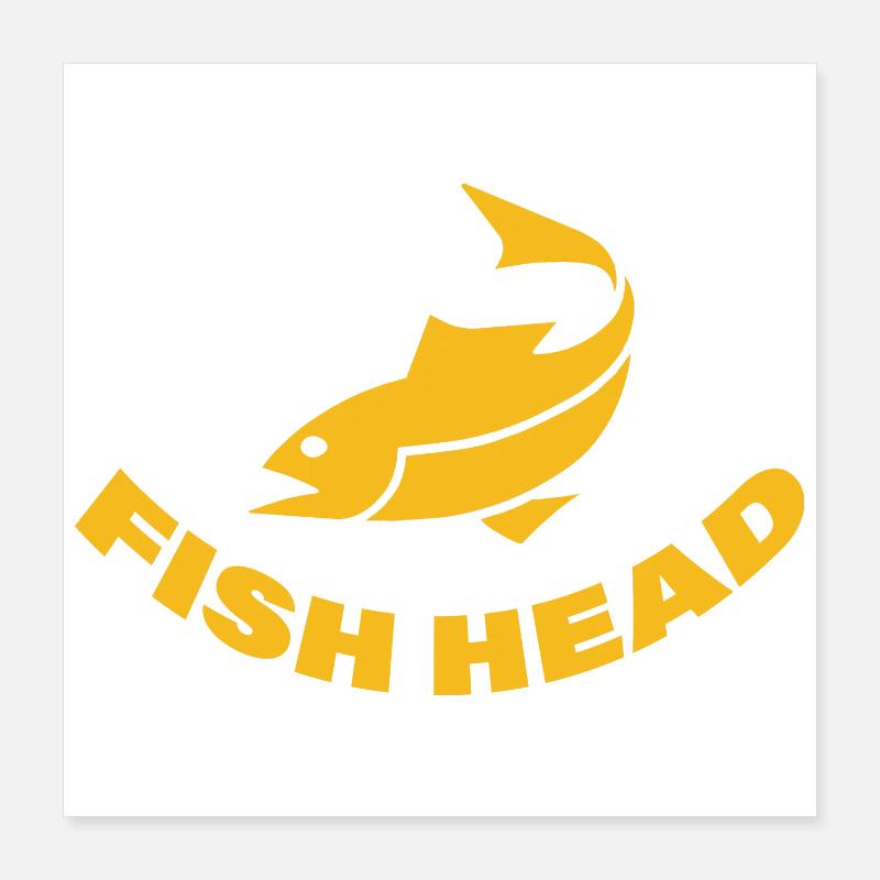 FISH HEAD Poster 16" x 16" (40x40 cm)