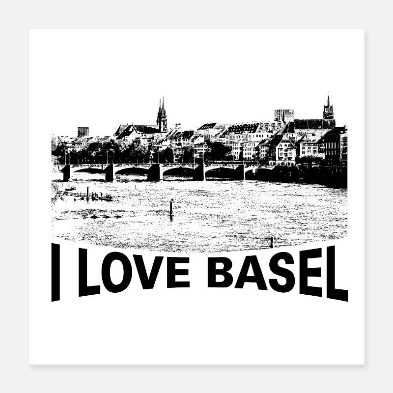 I love Basel Poster 16" x 16" (40x40 cm)