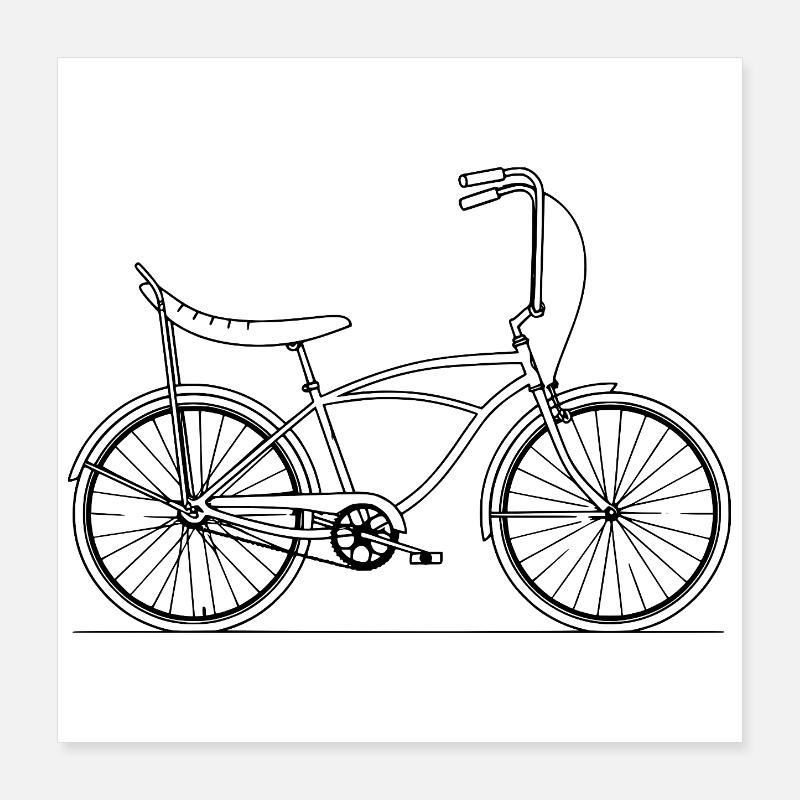Bonanza Bicycle Icon – Chopper Style Design Poster 40 x 40 cm