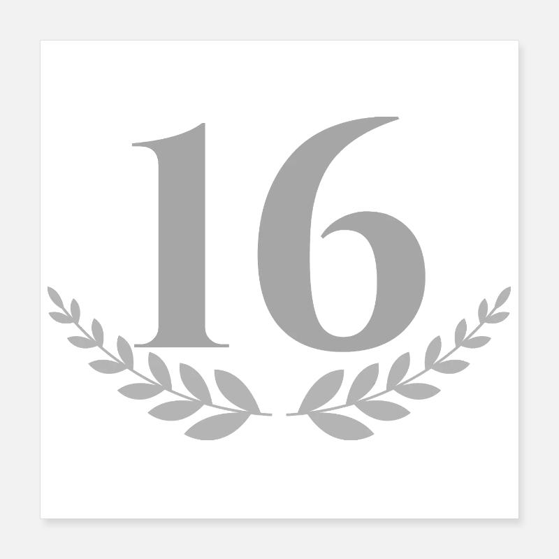 16 Poster 40 x 40 cm